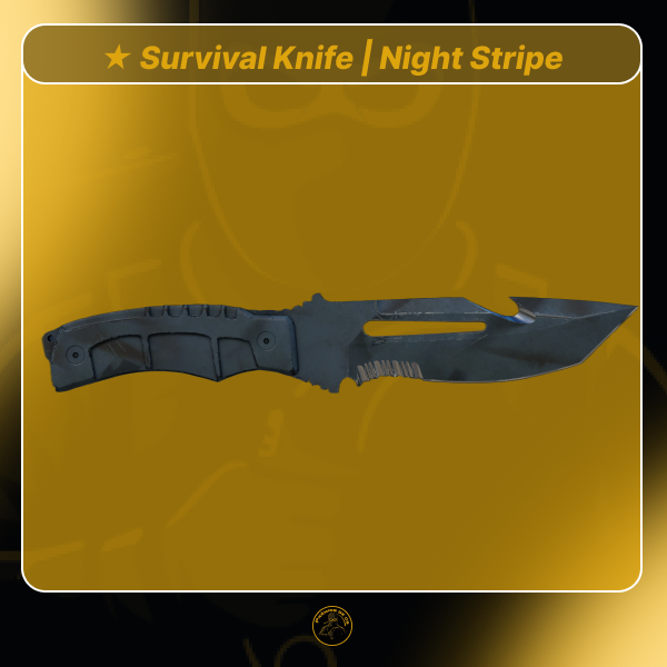 — 1907 ★ Survival Knife | Night Stripe  (Battle-Scared)